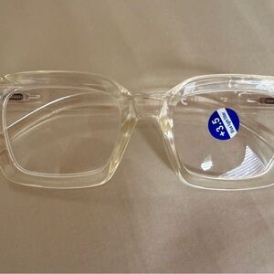 Transparent Square Reading Glasses